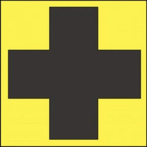 Accuform 3 in W x 3 in H, Engraved Plastic PSG126GYL - main